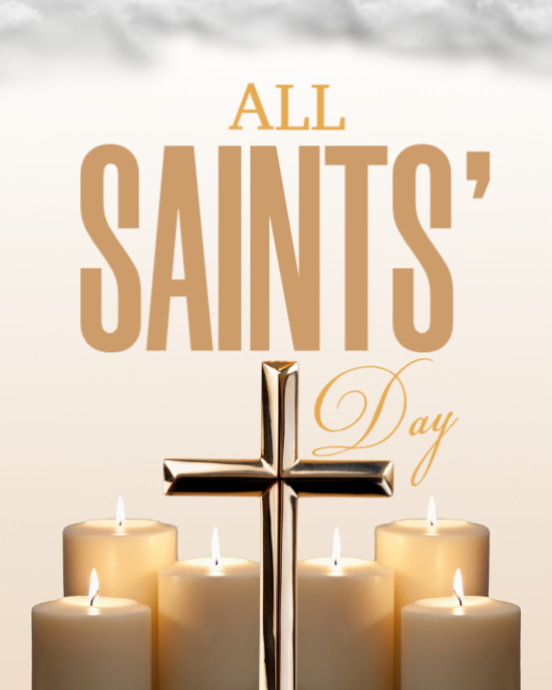 Plantilla de White Joyful All Saints Day Instagram Portrait | PosterMyWall