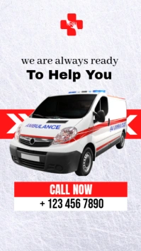 White Joyful Ambulance  Instagram Story template