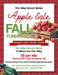 Biały Apple Sale Fundraiser Ulotka Template