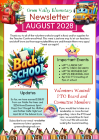 White School Newsletter A6 Template
