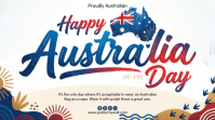 White Joyful Australia Day Digital Display (16:9) template