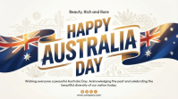 White Joyful Australia Day Digital Display (16:9) template