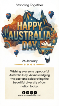 White Joyful Australia Day Instagram Story template