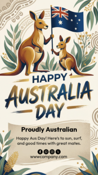 White Joyful Australia Day Instagram Story template