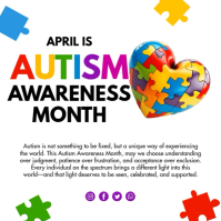 White Joyful Autism Awareness Instagram Post Video template