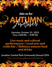 White Joyful Autumn Festival Flyer Flyer (us Letter) 传单(美国信函) template