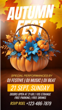 White Joyful Autumn Festival Instagram Story template