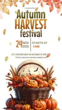 White Joyful Autumn Instagram Story template