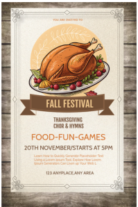 White Joyful Autumn Poster template