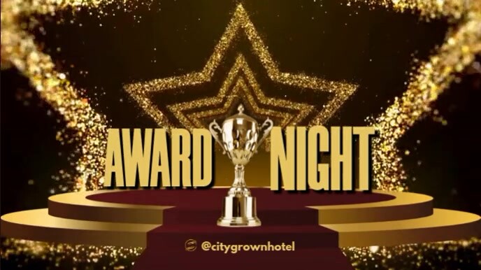 White Joyful Award Night Video  Digital Display (16:9) template