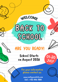 Blanco Back to School A4 Template