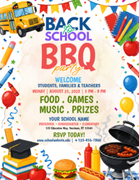 Bianco Back to School BBQ Party Flyer Template