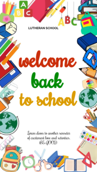 Blanc Back to School Digitalt display Template