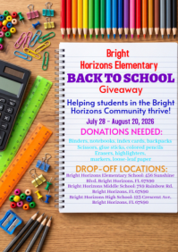 White Back to School Donation Drive A2 Template