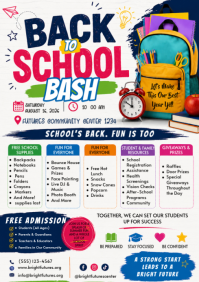 White Joyful Back to School Event A4 template
