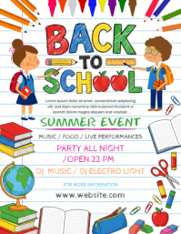 White Joyful Back to School Event Flyer template