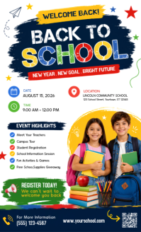 White Back to School Event Legale USA Template
