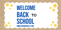 White Joyful Back to School Eventbrite Banner template
