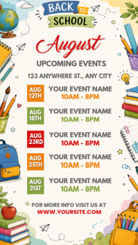 Hvid Back to School Events Instagram Story Template