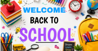 White Back to School Facebook Shared Image Template