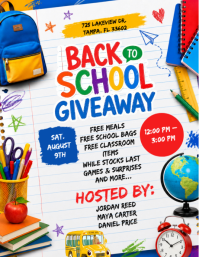 Weiß Back to School Giveaway Flyer Template