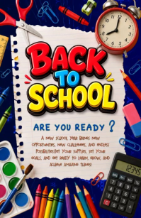Hvid Back to School Isigamu Sekhasi Ububanzi Template