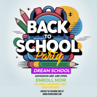 White Joyful Back to School Instagram Post template