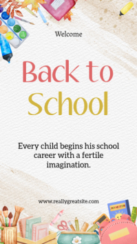 White Joyful Back to School Instagram Story template
