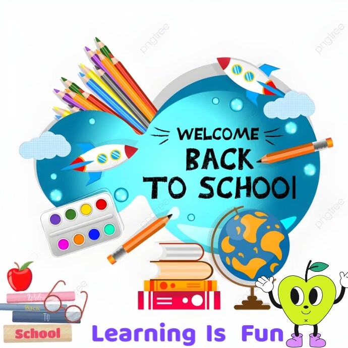 White Joyful Back To School/learning Is Fun Instagram Post template