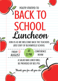 Blanc Back to School Luncheon A6 Template