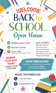Blanco Back to School Open House US Legal Template