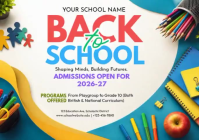 Weiß Back to School Postcard Template