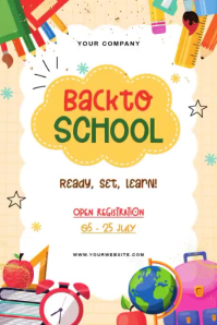 Blanco Back to School Poster Template