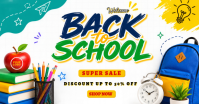 Blanco Back to School Sale auf Facebook geteiltes Bild Template