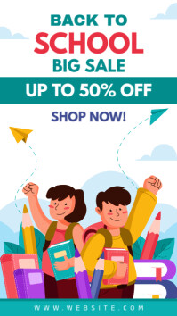White Joyful Back To School Sale Instagram Story template