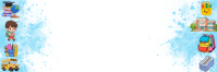 White Joyful Back to School Twitter Banner Twitter-header template