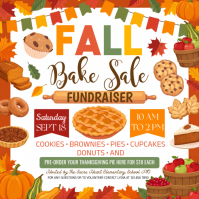 White Bake Sale Fundraiser Square Template
