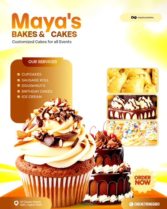 Bakery Services Template | PosterMyWall