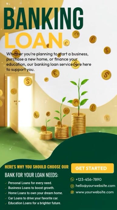 White Joyful Banking Loan  Instagram Story template