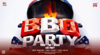 White Joyful BBQ Party Digital Display Video งานแสดงผลงานแบบดิจิทัล (16:9) template