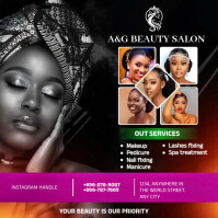 White Joyful Beauty Salon Flyer Instagram Post template