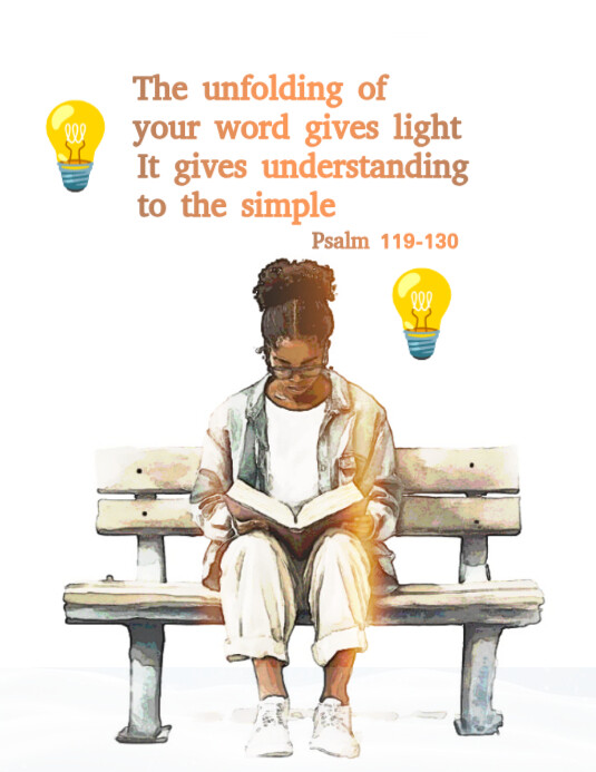 White Joyful Bible Verse Flyer (us Letter) Template | PosterMyWall