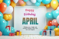 White Joyful Birthday Card  Label template