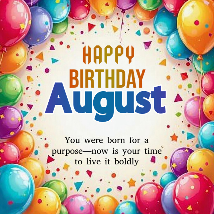 White Joyful Birthday Card Logo template
