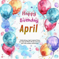 White Joyful Birthday Card Logo template