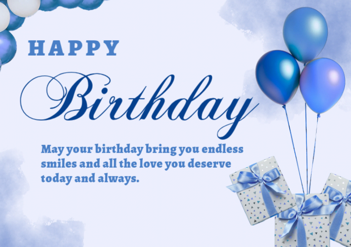 White Birthday Celebration A4 Template | PosterMyWall