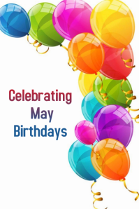 White Joyful Birthday Celebration Banner 4' × 6' template