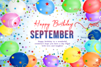 Blanc Birthday Celebration Spanduk 4' × 6' Template