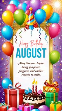 White Birthday Celebration Digitalt display Template