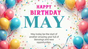 White Joyful Birthday Celebration Digital Display Digitalanzeige (16:9) template